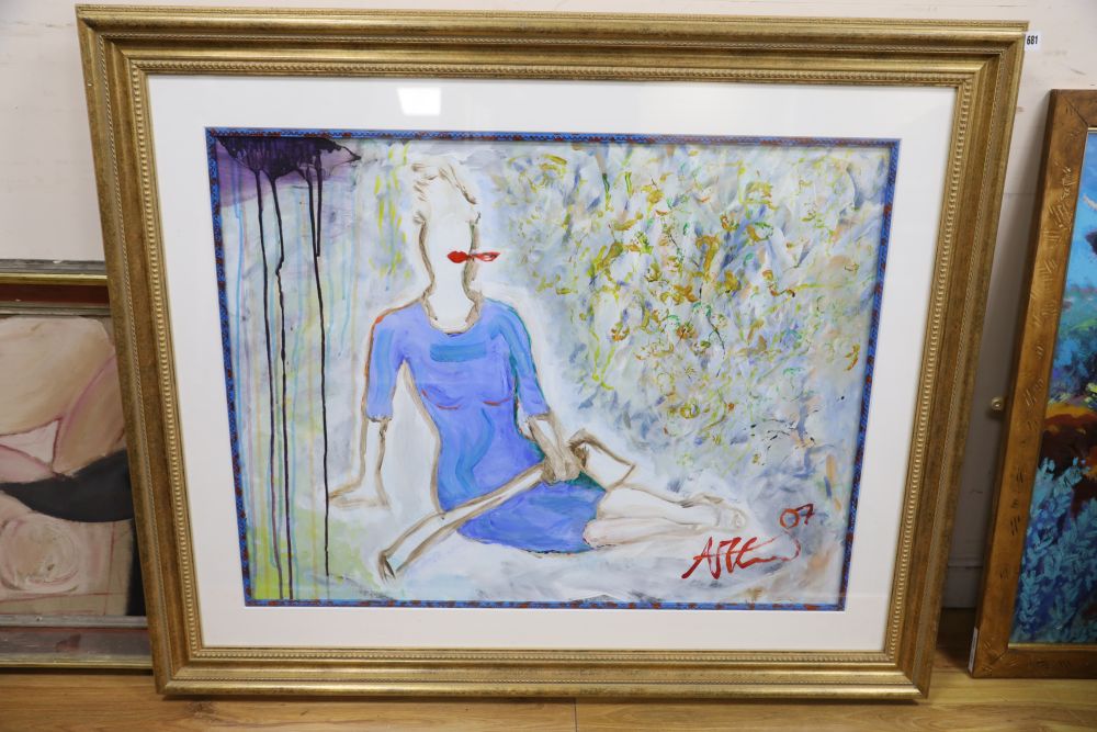 Alan OCain (1961-), acrylic on board, Voluptuous Pleasure of Power, after Verdis Macbeth ..., signed and dated 23rd June 2007, 65 x